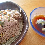 お茶漬けの素と葱蕎麦